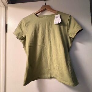 Abercrombie & Fitch Olive A&F Essentials Tee